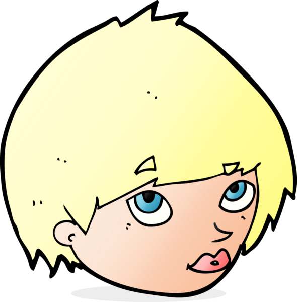 Bir insan tarafından çizilmiş bir kadın yüzü.