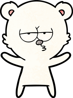 Bir insan tarafından çizilmiş kutup ayısı karikatürü