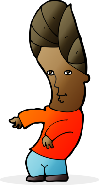 Bir insan tarafından çizilmiş tasasız bir çizgi film adamı.