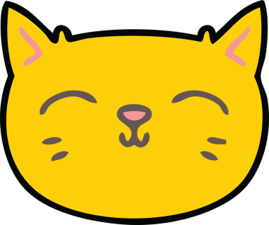 Bir insan tarafından çizilmiş garip çizgi film kedi yüzü.