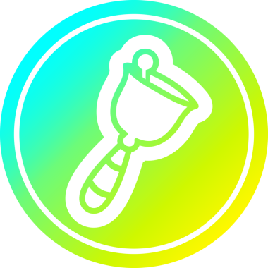 Bir insan tarafından çizilmiş havalı gradyan bir el çanı simgesi