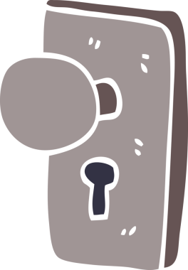 bir insan tarafından çizilmiş karikatür anahtar deliği