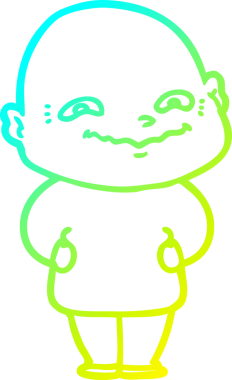 Bir insan tarafından çizilmiş ürpertici bir çizgi film çizimi.