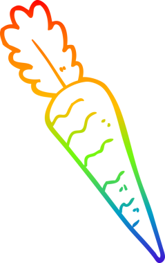 gökkuşağı gradyan çizgi çizimi bir insan tarafından çizilmiş havuç çizgi