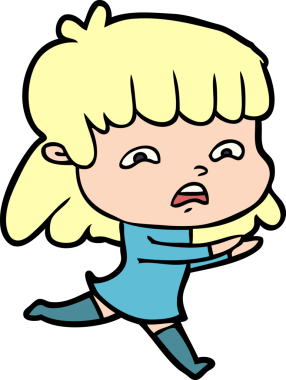 Bir insan tarafından çizilmiş endişeli bir karikatür.