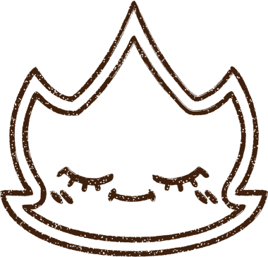 Bir insan tarafından çizilen Alev Sembolü Kömür Çizimi