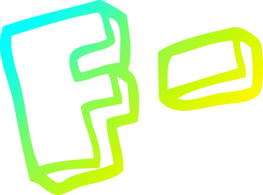 Bir insan tarafından çizilmiş bir karikatür harfi çizimi