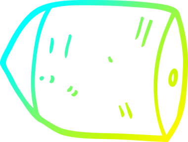 Bir insanın çizdiği karikatür mermisinin soğuk eğimli çizgisi.