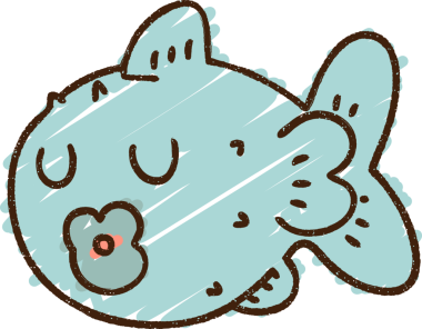 Bir insan tarafından çizilmiş Balık Tebeşiri