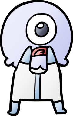 Çizgi film Tepegöz uzaylı uzay adamı bir insan tarafından çizildi.