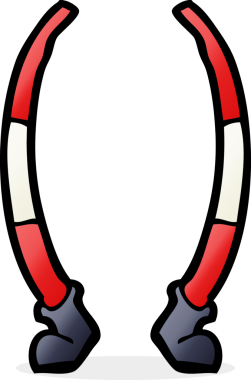 bir insan tarafından çizilmiş karikatür bacakları