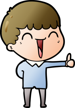 Bir insan tarafından çizilmiş mutlu bir adam.