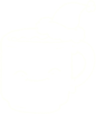 Bir insan tarafından çizilmiş Noel Kahvesi Tebeşiri