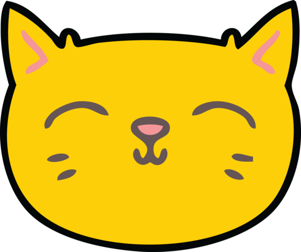 Bir insan tarafından çizilmiş garip çizgi film kedi yüzü.