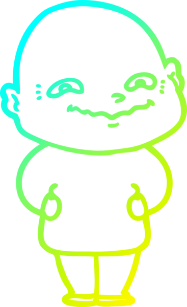 Bir insan tarafından çizilmiş ürpertici bir çizgi film çizimi.