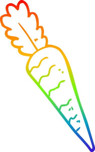 gökkuşağı gradyan çizgi çizimi bir insan tarafından çizilmiş havuç çizgi