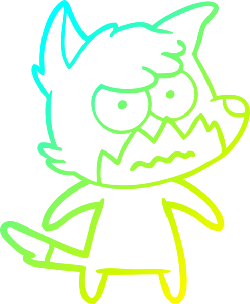 Bir insan tarafından çizilmiş bir çizgi filmin soğuk gradyan çizimi.