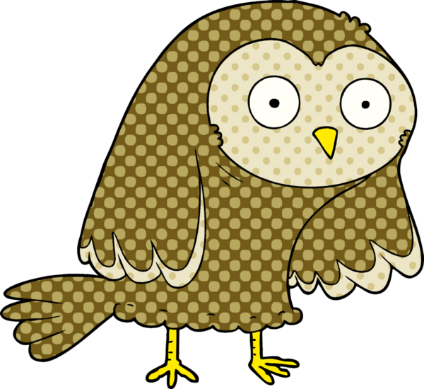 bir insan tarafından çizilmiş bir baykuş.