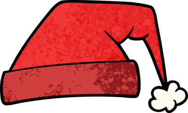 Bir insan tarafından çizilmiş noel şapkası.