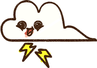 Bir insan tarafından çizilen Şimşek Bulutu Tebeşiri