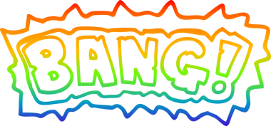 gökkuşağı gradyan çizgi çizimi bir insan tarafından çizilmiş bir kelime bang