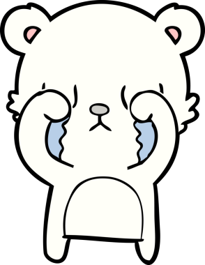 Bir insan tarafından çizilmiş kutup ayısı karikatürü