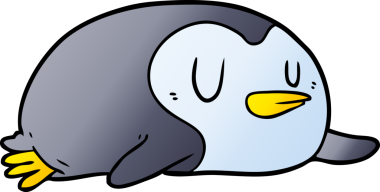 bir insan tarafından çizilmiş penguen çizgi filmi