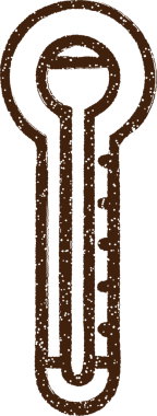 Bir insan tarafından çizilen termometre karakalem çizimi