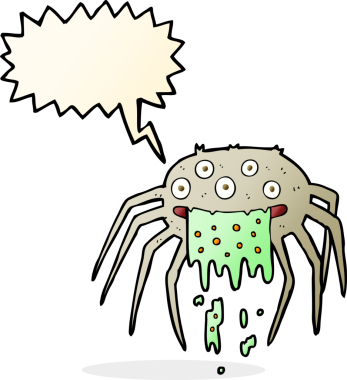 Bir insan tarafından çizilmiş iğrenç bir cadılar bayramı karikatürü.