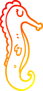 Bir insan tarafından çizilmiş karikatür deniz atı çizimi.