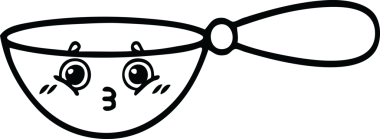 Bir insan tarafından çizilmiş bir kaşık çizimi.