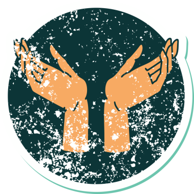 Bir insan tarafından çizilmiş, sembolik bir dövme stili.