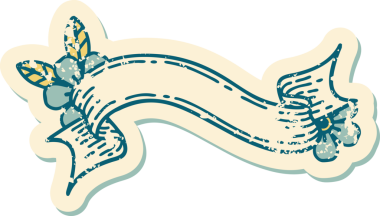 Bir pankartın ve bir insanın çizdiği çiçeklerin sembolik dövmeli resmi