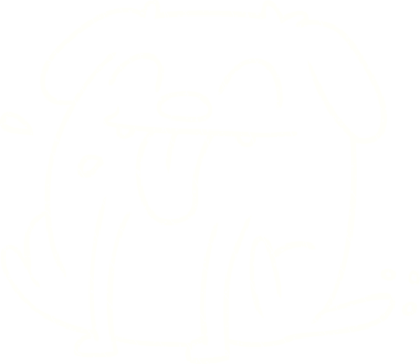 Bir insan tarafından çizilen Komik Köpek Tebeşiri