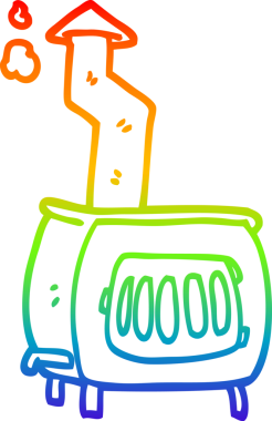 gökkuşağı gradyan çizgi çizimi bir insan tarafından çizilmiş eski ahşap yakıcı