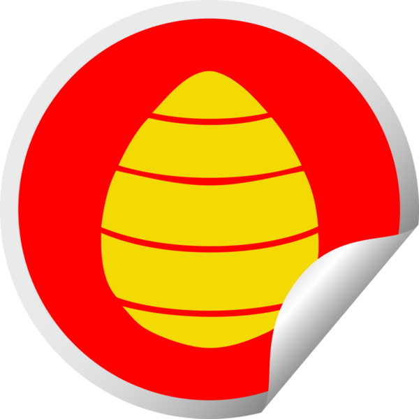 Bir insan tarafından çizilmiş dairesel soyulmuş tuhaf karikatür paskalya yumurtası.