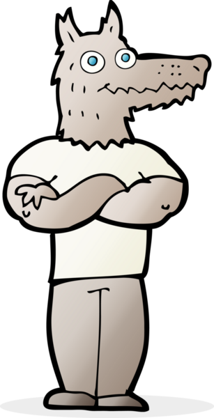 Bir insan tarafından çizilmiş bir kurt adam.