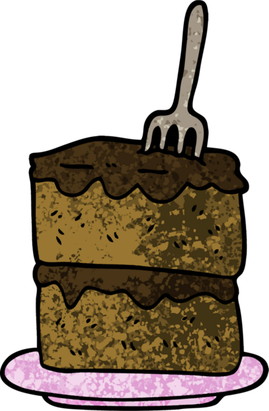 Bir insan tarafından çizilmiş grunge desenli çizgi film pastası.