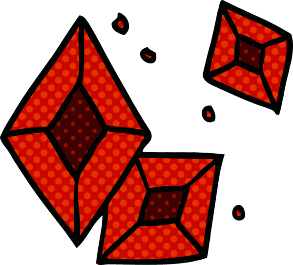 Bir insan tarafından çizilmiş yakut taşların karalamaları.