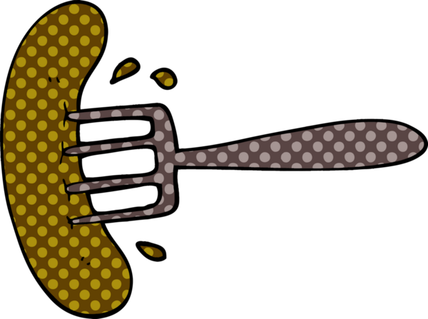 Bir insan tarafından çizilmiş bir sosislinin karalaması.