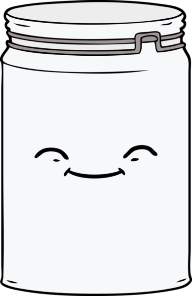 bir insan tarafından çizilmiş cam kavanoz.