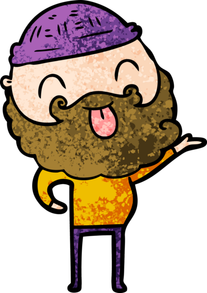 Bir insan tarafından çizilmiş sakallı bir adam.