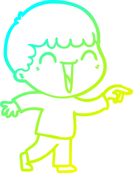 Bir insan tarafından çizilmiş mutlu bir adamın soğuk çizgi çizimi.