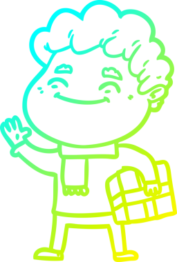 Bir insan tarafından çizilmiş karikatür cana yakın bir adamın çizimi.