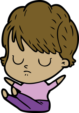 Bir insan tarafından çizilmiş karikatür kadın.