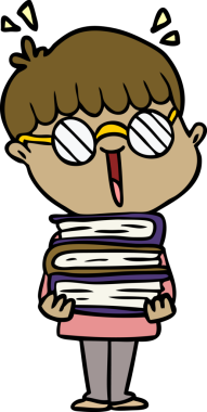 Bir insan tarafından çizilmiş inanılmaz kitapları olan çizgi film çocuğu.