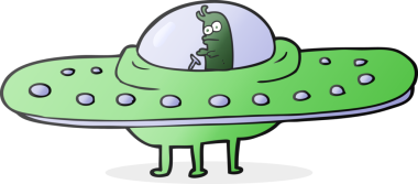 Bir insan tarafından çizilmiş serbest çizim UFO