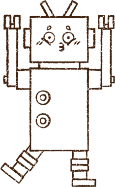 Robot Kömür Bir insan tarafından çizilmiş