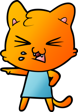 Bir insan tarafından çizilmiş kedi tıslaması.