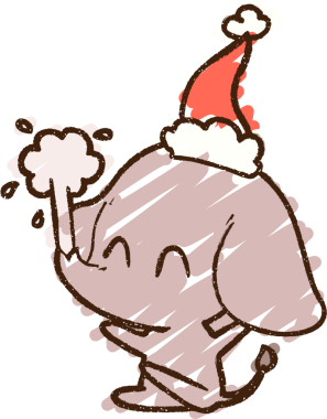 Bir insan tarafından çizilmiş Noel Fili Tebeşiri